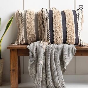Joss & Main Venora Striped Cotton Throw Pillow